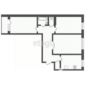 3-к квартира, вторичка, 66м2, 3/9 этаж