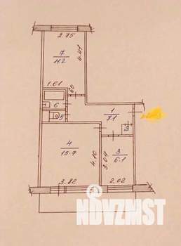 2-к квартира, вторичка, 43м2, 3/5 этаж