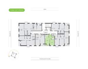 1-к квартира, вторичка, 40м2, 7/9 этаж