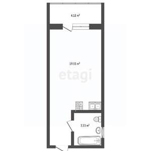 Студия квартира, вторичка, 25м2, 2/15 этаж