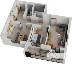 2-к квартира, строящийся дом, 63м2, 9/18 этаж