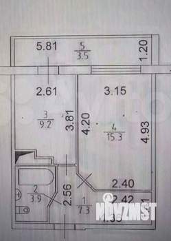 1-к квартира, вторичка, 36м2, 9/10 этаж