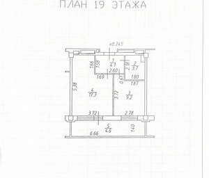1-к квартира, вторичка, 39м2, 19/19 этаж