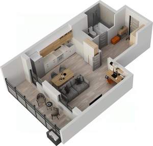 1-к квартира, строящийся дом, 41м2, 12/18 этаж