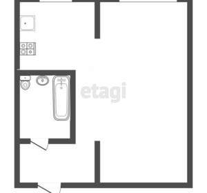 1-к квартира, вторичка, 29м2, 1/5 этаж