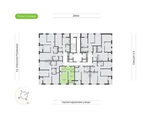 1-к квартира, вторичка, 43м2, 2/20 этаж