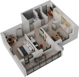 2-к квартира, вторичка, 63м2, 3/18 этаж