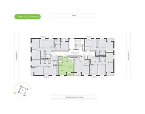 1-к квартира, вторичка, 43м2, 5/9 этаж