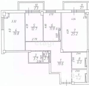 3-к квартира, вторичка, 105м2, 6/17 этаж