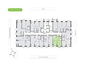 1-к квартира, вторичка, 43м2, 3/24 этаж