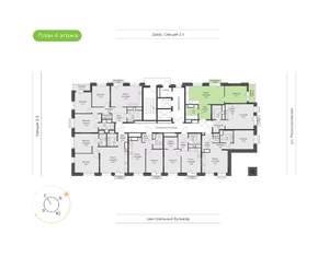1-к квартира, вторичка, 48м2, 4/21 этаж
