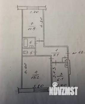 2-к квартира, вторичка, 50м2, 1/5 этаж