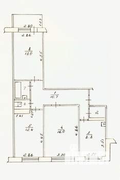 3-к квартира, вторичка, 66м2, 2/9 этаж