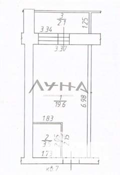 Студия квартира, вторичка, 25м2, 1/15 этаж