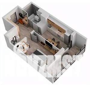 1-к квартира, строящийся дом, 43м2, 18/18 этаж