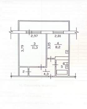1-к квартира, вторичка, 29м2, 3/5 этаж