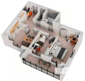 2-к квартира, вторичка, 63м2, 12/18 этаж