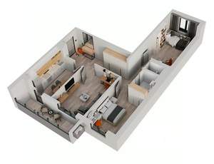3-к квартира, строящийся дом, 74м2, 2/17 этаж