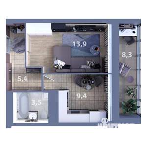 1-к квартира, вторичка, 36м2, 5/25 этаж