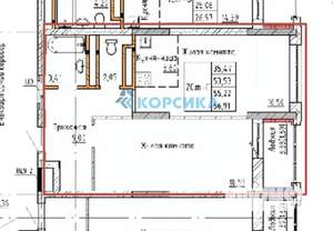 2-к квартира, вторичка, 57м2, 24/25 этаж