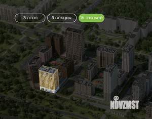 2-к квартира, вторичка, 67м2, 11/16 этаж