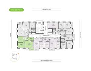 2-к квартира, вторичка, 63м2, 23/24 этаж