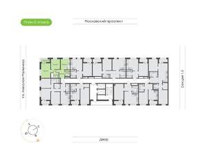 2-к квартира, вторичка, 52м2, 5/16 этаж