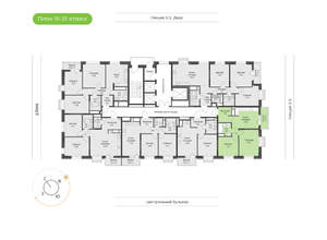 2-к квартира, вторичка, 55м2, 19/24 этаж