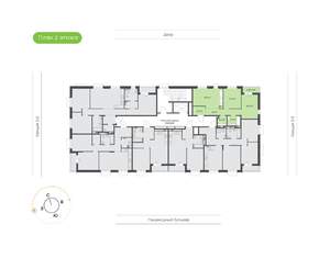 2-к квартира, вторичка, 61м2, 2/9 этаж