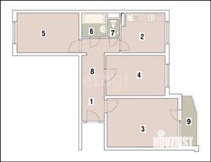 3-к квартира, вторичка, 60м2, 5/5 этаж