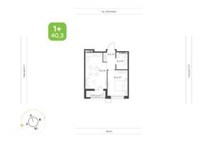 1-к квартира, вторичка, 40м2, 5/24 этаж