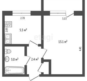 1-к квартира, вторичка, 25м2, 5/5 этаж