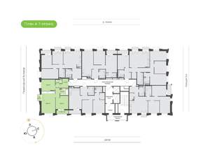 2-к квартира, вторичка, 67м2, 7/16 этаж
