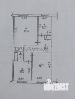 3-к квартира, вторичка, 58м2, 1/5 этаж