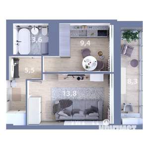 1-к квартира, вторичка, 36м2, 10/25 этаж