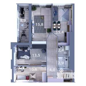 3-к квартира, вторичка, 79м2, 11/25 этаж