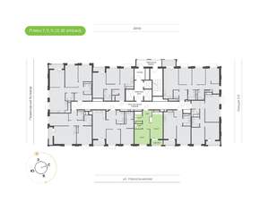 1-к квартира, вторичка, 45м2, 9/24 этаж