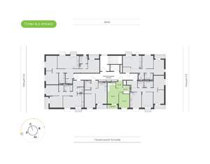 1-к квартира, вторичка, 40м2, 4/9 этаж
