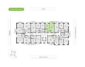 1-к квартира, вторичка, 43м2, 4/9 этаж