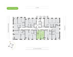 1-к квартира, вторичка, 45м2, 19/24 этаж