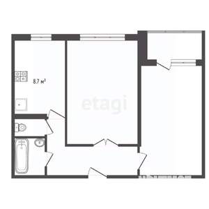 2-к квартира, вторичка, 51м2, 9/10 этаж