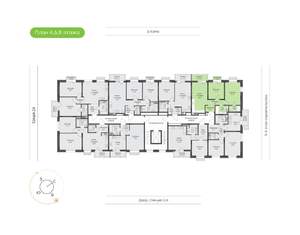 2-к квартира, вторичка, 63м2, 4/9 этаж