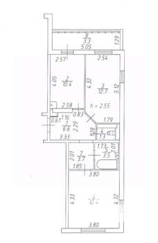 2-к квартира, вторичка, 55м2, 16/17 этаж