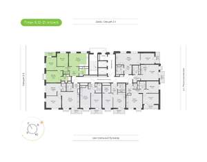 3-к квартира, вторичка, 82м2, 12/21 этаж