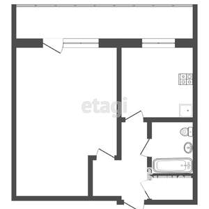 1-к квартира, вторичка, 30м2, 4/5 этаж