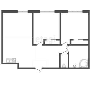 3-к квартира, вторичка, 53м2, 1/18 этаж