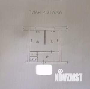 2-к квартира, вторичка, 37м2, 4/4 этаж