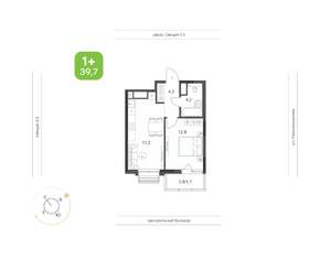 1-к квартира, вторичка, 40м2, 10/21 этаж