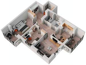 3-к квартира, строящийся дом, 80м2, 12/18 этаж