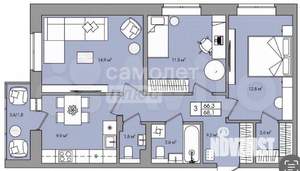 3-к квартира, вторичка, 68м2, 6/12 этаж